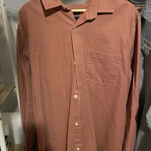 Men’s Gap Standard Fit XL Faded Cedar Twill Button Down